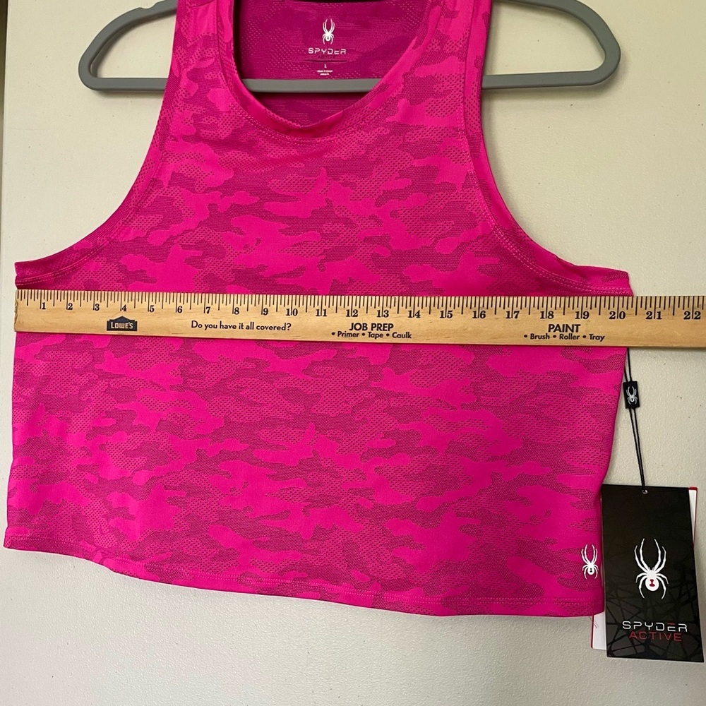 NWT Spyder Women's Pink Camo Active Large Racerback Tank Top - Picture 4 of 7